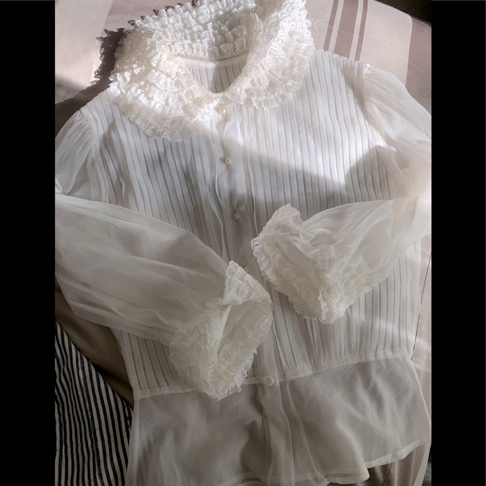 Sheer Ruffled Top